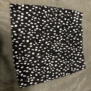 Jolt Black and White Polka Dot Skirt